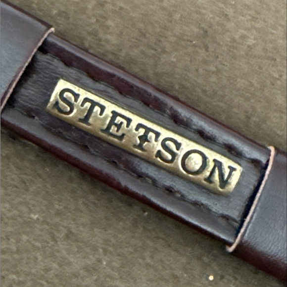 Stetson Dark Brown Leather Hat Band - Picture 2 of 4
